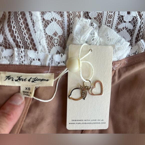 For Love and Lemons Coquette Lace boho/bohemian midi/mini dress. XS NWT - Picture 5 of 10